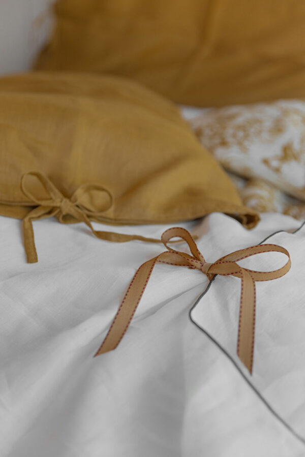 set bed cover pur lin BORGO delle TOVAGLIE + 2 housses de coussin – Image 3