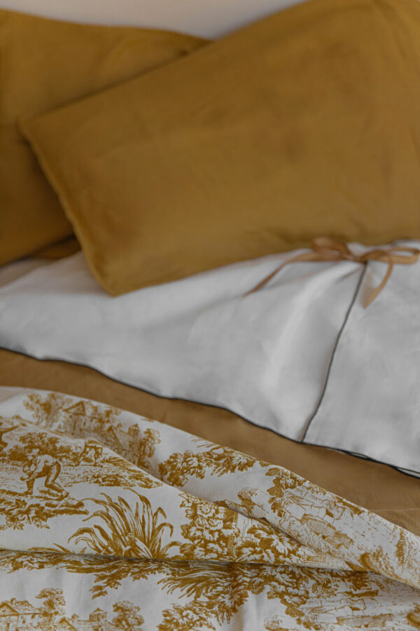 set bed cover pur lin BORGO delle TOVAGLIE + 2 housses de coussin – Image 4