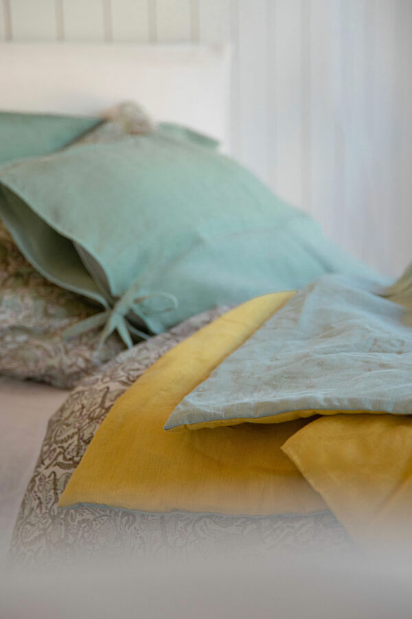 set bed cover pur lin BORGO delle TOVAGLIE + 2 housses de coussin – Image 2