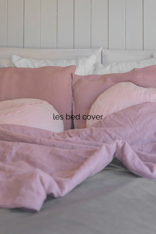 set bed cover lin et velours BORGO delle TOVAGLIE + 2 housses de coussin